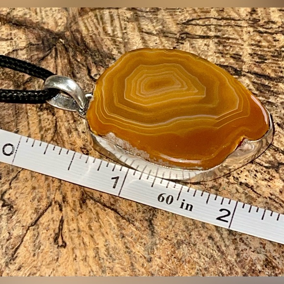 Rustic Brown Solar Agate Pendant 2 1/4” - Picture 14 of 15
